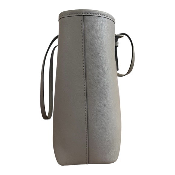 Michael Kors Morgan Large Tote Gray with Center Stripe Dark Gray White Gorgeous - Picture 6 of 13